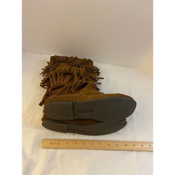 Minnetonka moccasin boots fringe Indian southwest style size 9 # 1638 - Picture 5 of 5